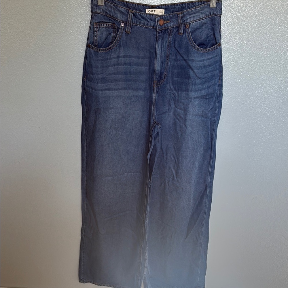 OAT NEW YORK size 8 Blue wide leg  with Gradient Wash